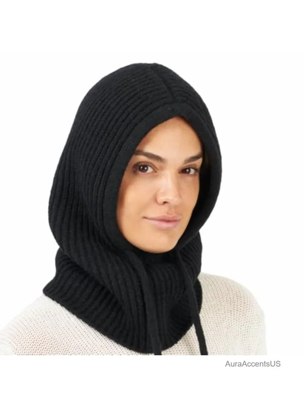 Hooded Scarf Beanie Balaclava Women Men Winter Hat